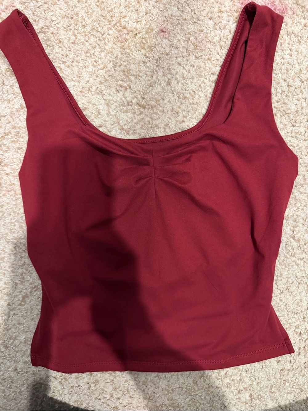 Women's Maroon Scoop Neck Tank Top